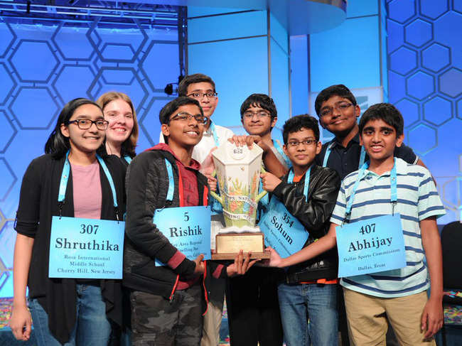 Six boys and two girls combined to spell the final 47 words correctly over five consecutive perfect rounds.