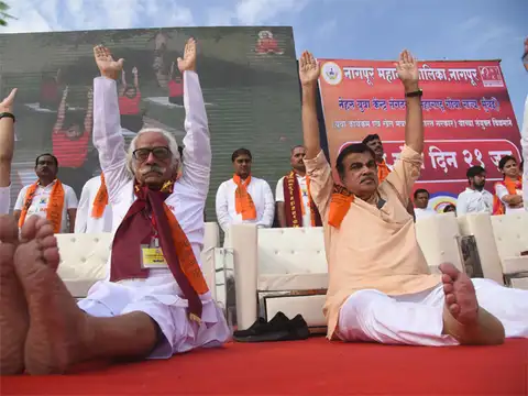 Nitin Gadkari in action