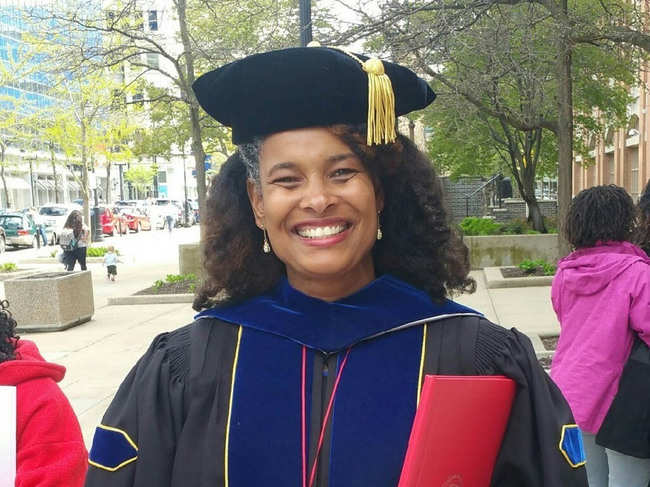 Dr. Marijuana Pepsi Vandyck graduated from Cardinal Stritch University in Wisconsin this month with a doctorate in higher education leadership. (Image: Marijuana Pepsi Vandyck)