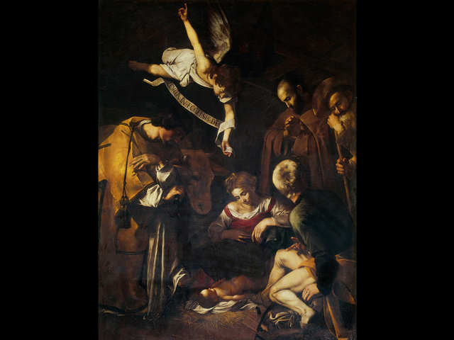 Caravaggio's 'Nativity with St Francis and St Lawrence'