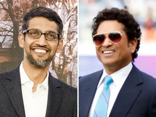 The BCCI posted an image on social media of Sundar Pichai (L) and Sachin Tendulkar.