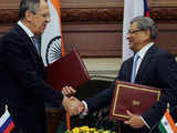 S M Krishna and his Russian counterpart