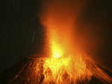 Tungurahua spews ash and steam during an eruption in Banos