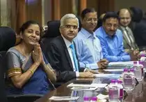 New Delhi: Finance Minister Nirmala Sitharaman with RBI Governor Shaktikanta Das...