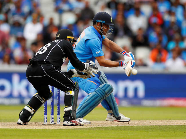 India's MS Dhoni in action.