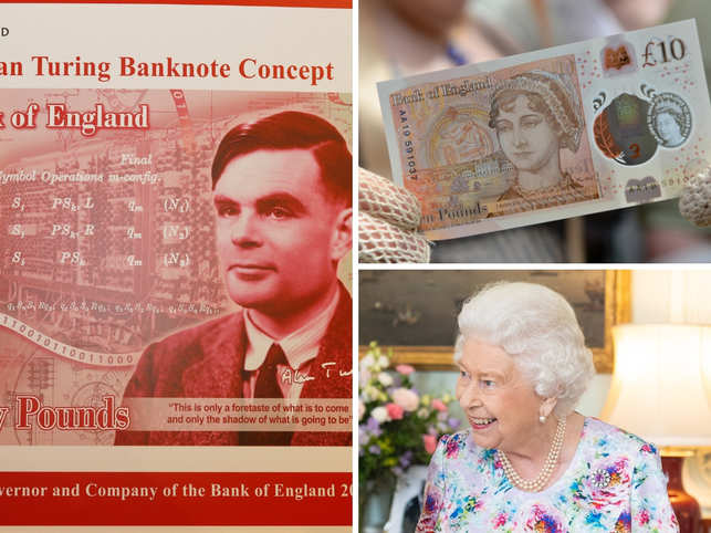 Queen Elizabeth Money Trouble Alan Turing Jane Austen - 