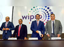Bengaluru: Wipro CEO and Executive Director Abidali Z Neemuchwala (2nd R) with P...
