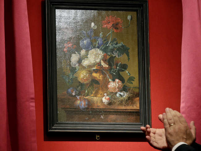 The 'Vase of Flowers' painting by Jan van Huysu