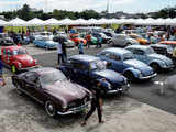 Parked Vintage Volkswagen cars