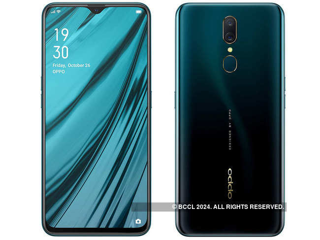 Oppo A9 has a plastic back, but with a glass like finish.