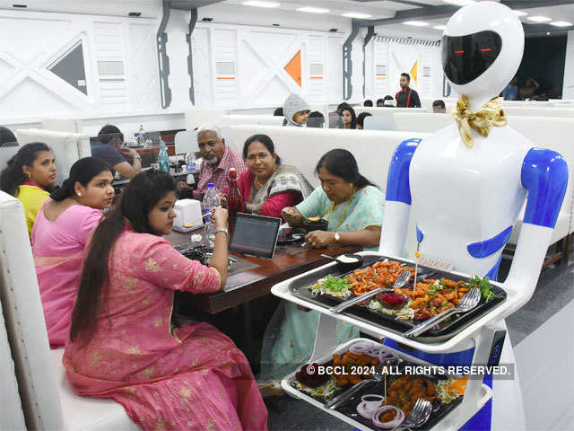 ​Robots serve food