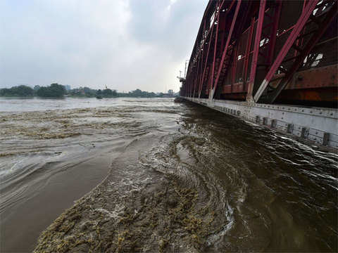 Delhi: Yamuna in spate causes flood of emotions - ​Yamuna river flows above  the danger mark | The Economic Times