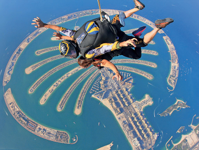From skydiving over the Palm Jumeirah to skiing in a desert: Fun ...