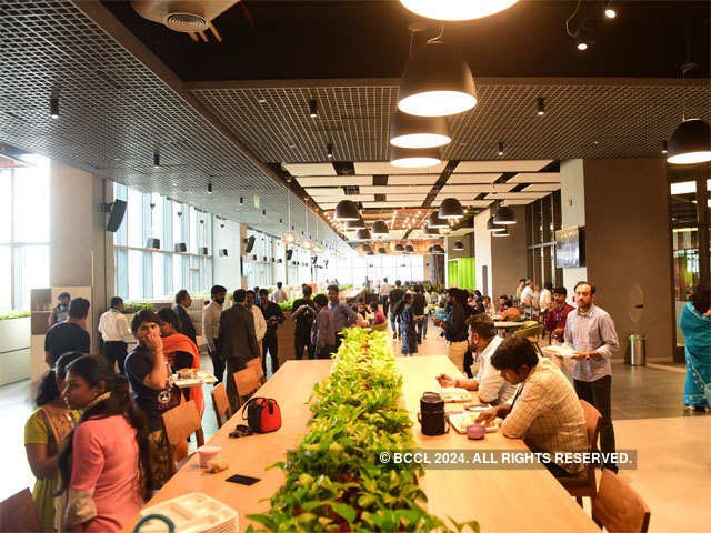 Beautiful Interior Inside Amazon S New India Headquarters Its Biggest Building Globally The Economic Times