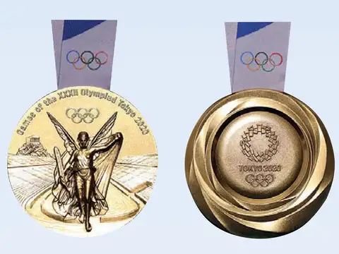 Medals made from mobile phones