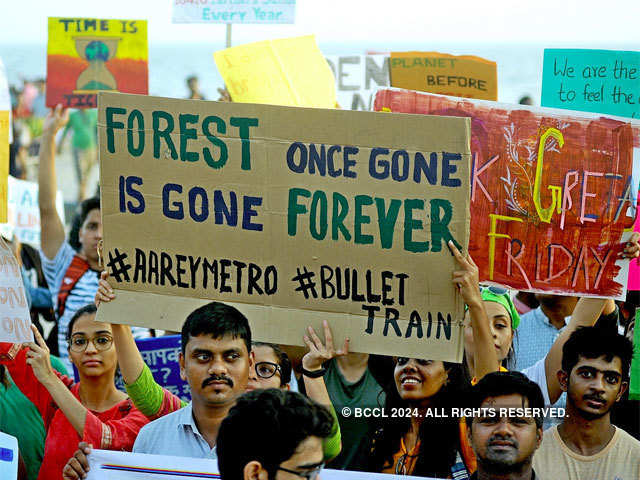 ​A climate protest in Mumbai on May 24