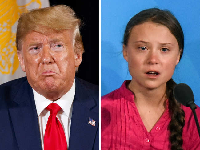 Some fans found it disgusting that ​DonaldTrump (L) was picking on an innocent young girl - Greta Thunberg (R).​