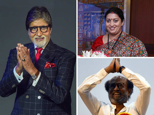 ​Rajinikanth, Smriti Irani joined Twitterati in congratulating Amitabh Bachchan.
