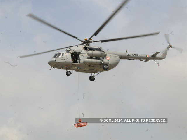 IAF air-dropping relief material