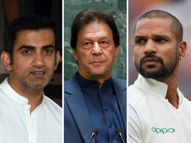 Pakistan PM Imran Khan's recent comments at the UNGA didn't go down well with Gautam Gambhir and Shikhar Dhawan.