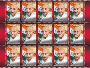 மஹாத்மாவிற்கு பிரான்சில் அஞ்சல்தலை Gandhi-russia-stamp