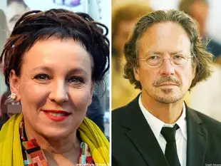 Olga Tokarczuk was born 1962 in Sulechów, Poland, and Peter Handke is from a village named Griffen, Austria.