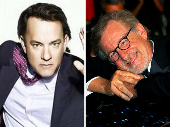 Tom Hanks (L) and Steven Spielberg's series is based on author Donald L Miller's book 'Masters of the Air: America's Bomber Boys Who Fought the Air War Against Nazi Germany'.​
