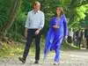 Kate in a royal blue traditional kurta