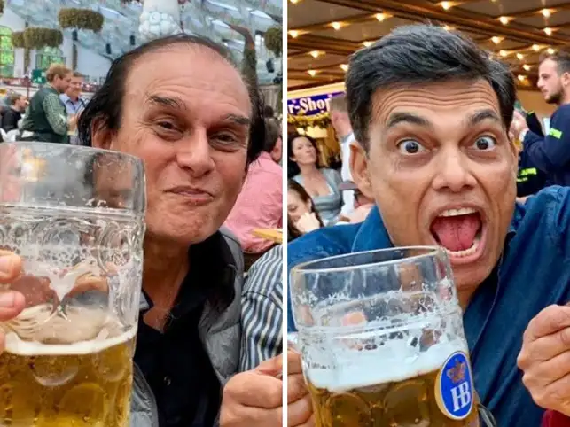 Harsh Mariwala and Sajjan Jindal said 'prost' in one of the tents at Oktoberfest.
