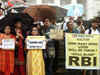 PMC Bank depositors protest outside RBI headquarters