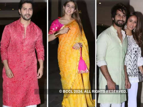 All the lehengas, shararas and saris Bollywood celebrities wore to  celebrate Diwali 2019