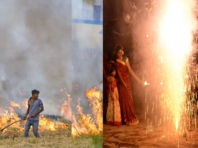 Cause: Stubble burning or Diwali?