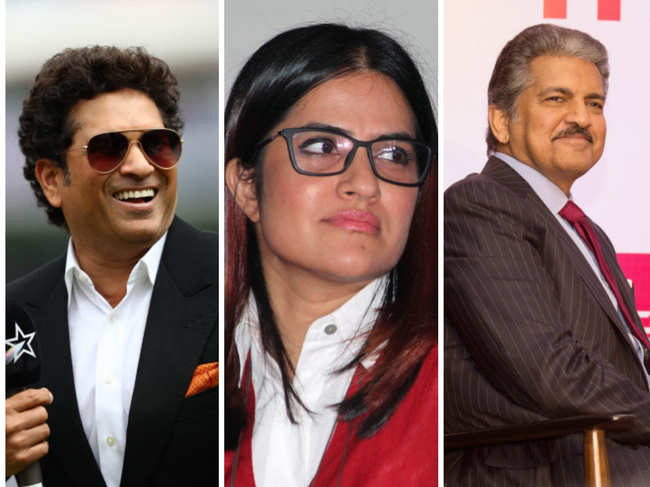 Sona Mohapatra (centre) urged Sachin Tendulkar (left) and Anand Mahindra (right) to take a stand for the victims.