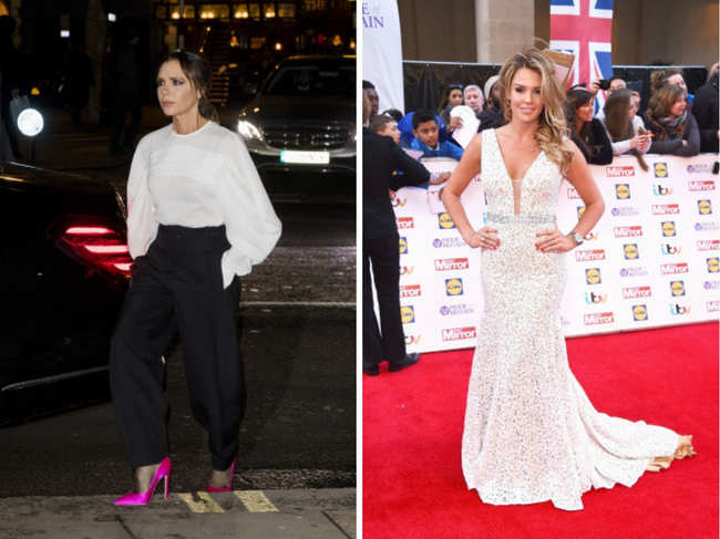 Victoria Beckham (left) and Danielle Lloyd (right) had a falling out with Cheryl Cole and Nicola McLean respectively.