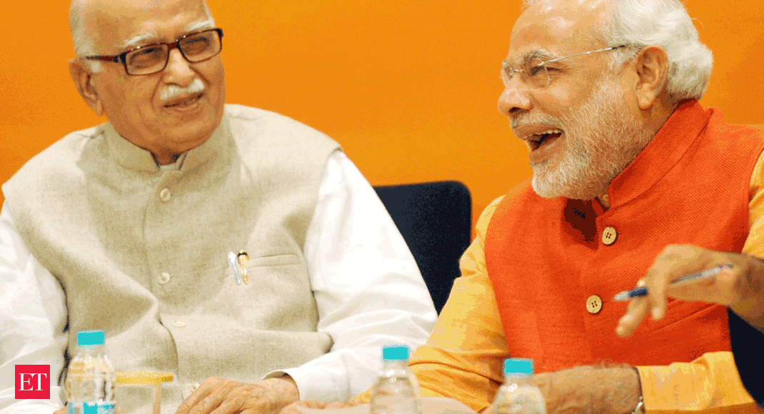 Made BJP dominant pole of Indian politics: Modi's birthday greetings to Advani - Economic Times