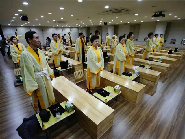 Image result for dying for a better life south koreans fake their funerals for life lessons"