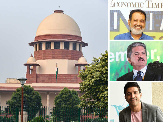 ​Mohandas Pai (top right), Anand Mahindra (centre right) and Farhan Akhtar (bottom right) were the first ones to tweet about the #AyodhyaVerdict.​