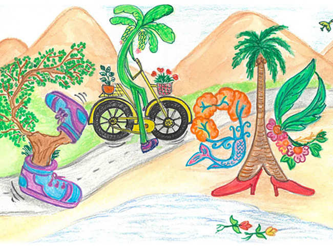 Divyanshi Singhal​'s doodle made it to the Google India homepage on Children’s Day.​