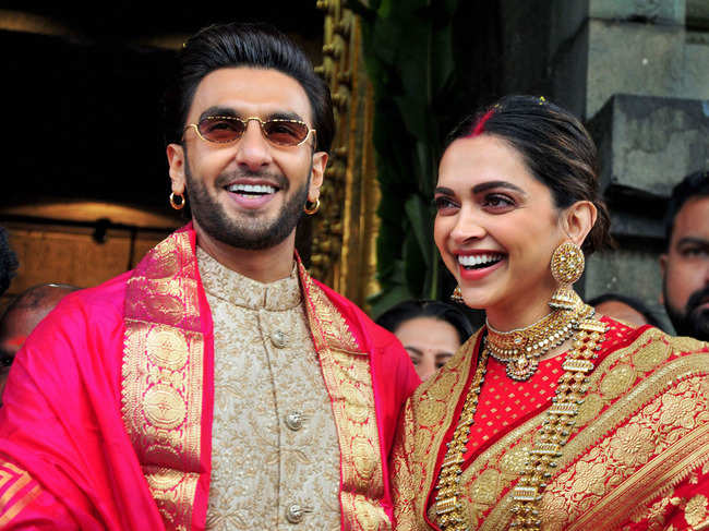 Ranveer Singh and Deepika Padukone​ ​opted for Sabyasachi outfits for the occasion. ​
