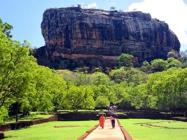 Lion's rock (Sigiriya) is a large stone and ancient fortress ruin in the central Matale District of Sri Lanka.