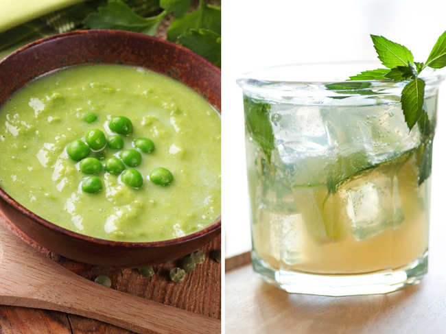 Thick soup of dried peas and a gin cocktail are inspired by London's fog.