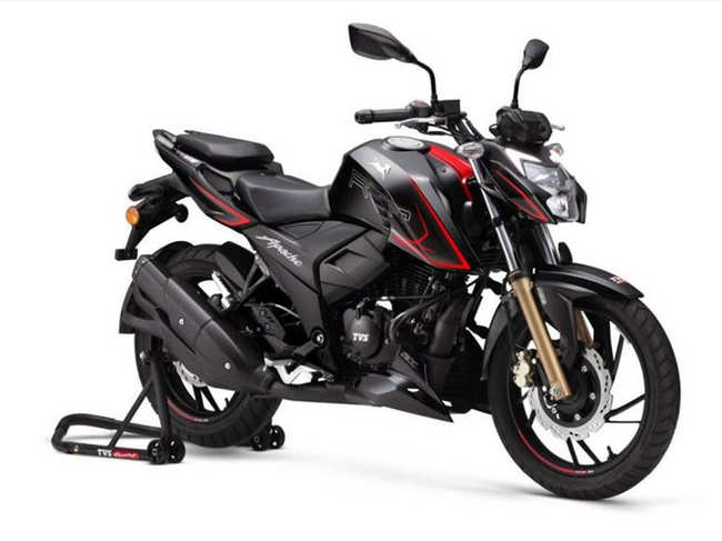 Apache RTR 200 4V - DC, which is powered by a 197.75cc single-cylinder engine, is priced at Rs 1.24 lakh, while Apache RTR 160 4V (disc) is tagged at Rs 1.03 lakh.