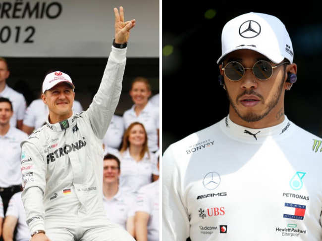 Will Hamilton (right) be able to break Schumacher's (left) record?