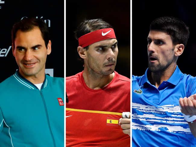 Tennis dads - (L-R) ​Roger Federer​, Rafael Nadal and ​Novak Djokovic​ - is a breed which has often been abusive, historically.​