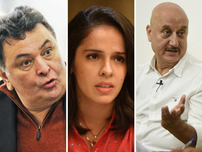 Kapoor (left), Nehwal (centre) and Kher (right) sent out tweets celebrating the move by Telangana police.