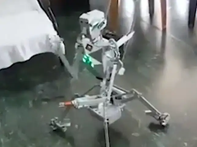 The robot can identify electronic items.