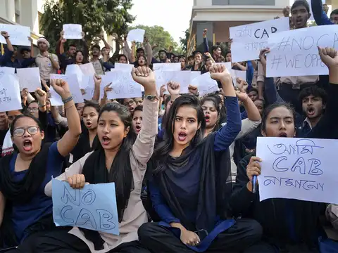 Students join hands