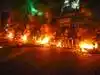 Inflammable materials burnt
