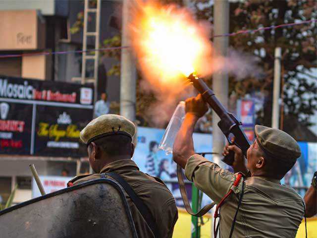 ​Teargas fired