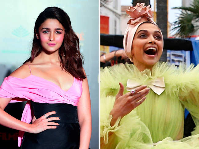 Alia Bhatt (L) has been voted as the Sexiest Asian Female for the year 2019, with fellow actor Deepika Padukone (R) being crowned sexiest for the decade in an online poll.